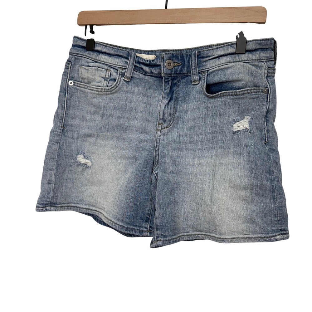 Pilcro and the Letterpress Slim Boyfriend Distressed Denim Jean Shorts 26 Anthro
